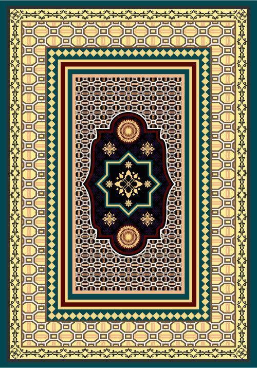 Ornamental Pattern Design Rug vector