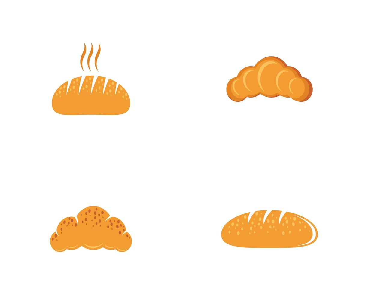 Bread bakery logo icon set  vector