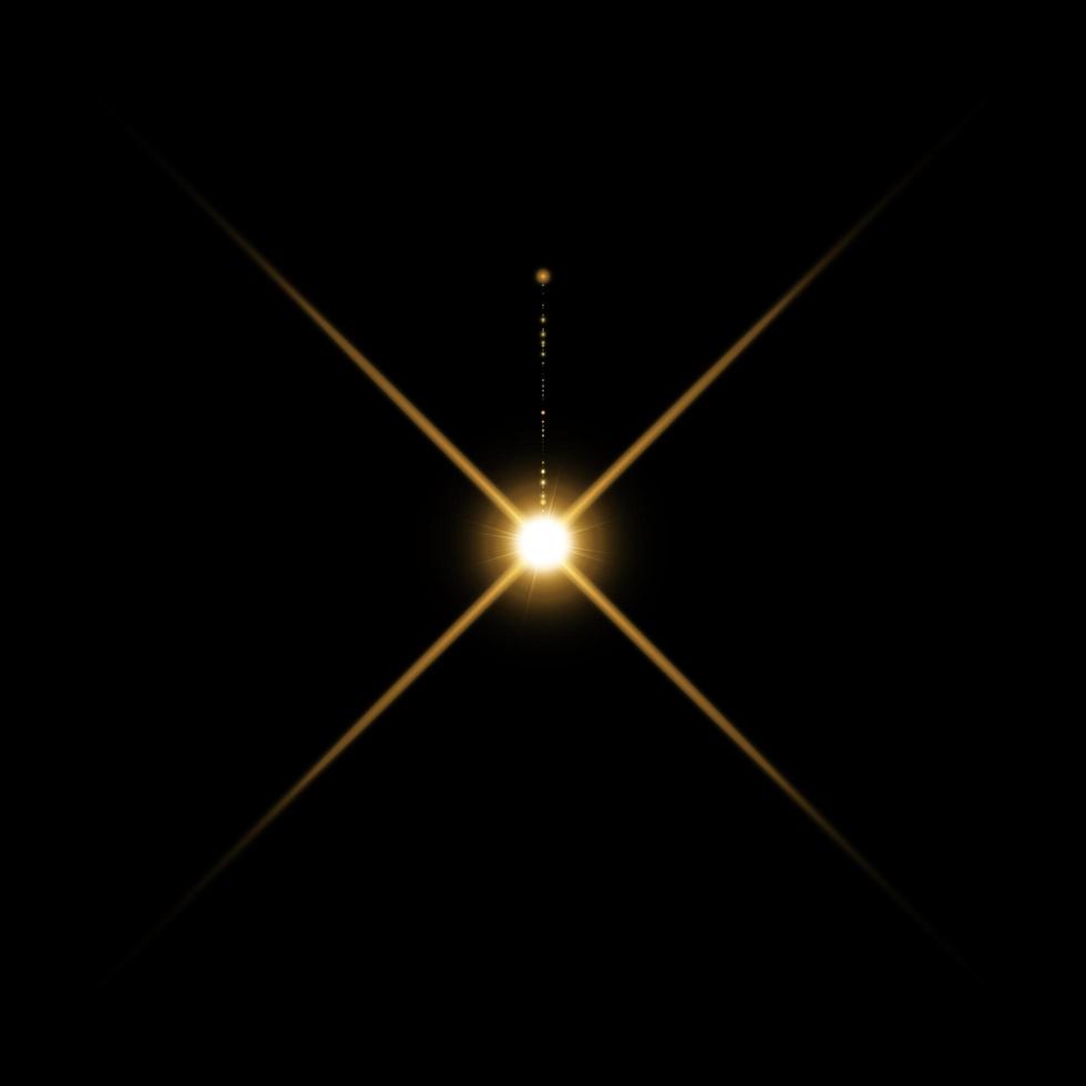 Gold warm color bright lens flare  vector