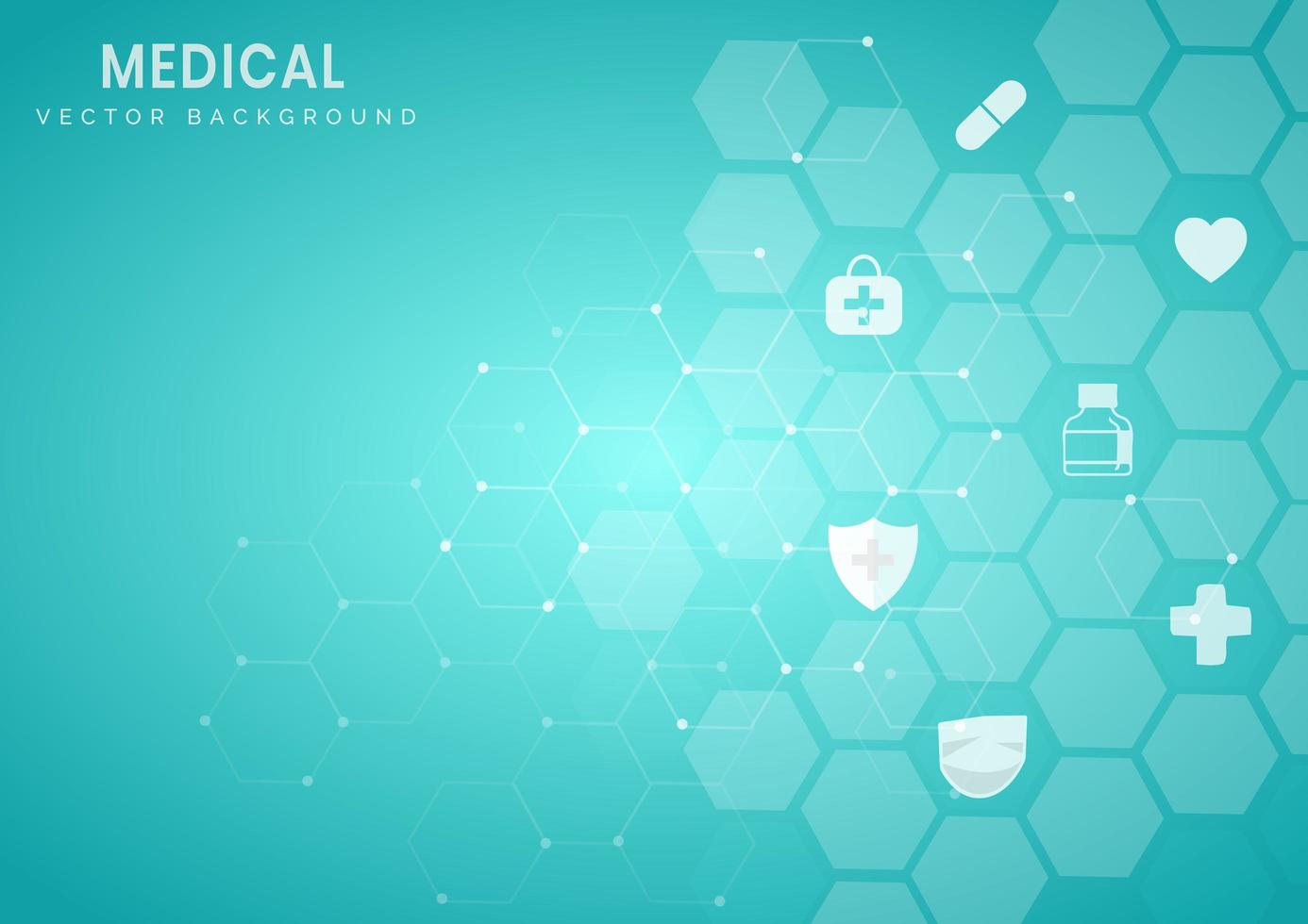 Light blue hexagon pattern background vector