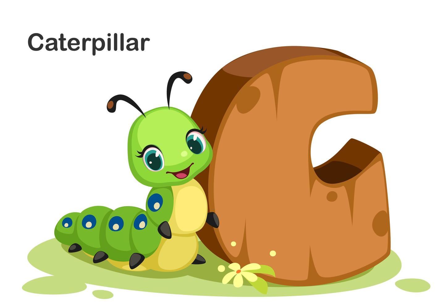 C for Caterpillar vector