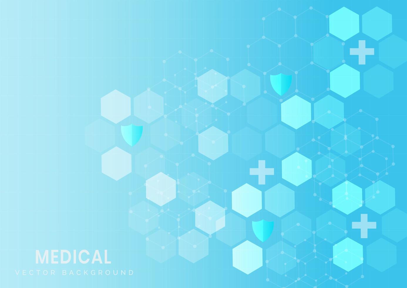 Medical Hexagon Background  vector