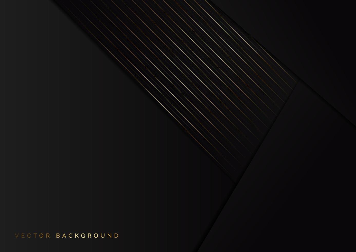 Black background overlap with striped lines  vector