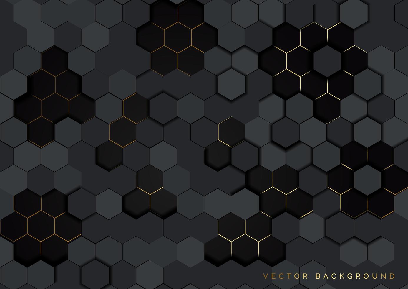 Gray geometric hexagonal pattern  vector