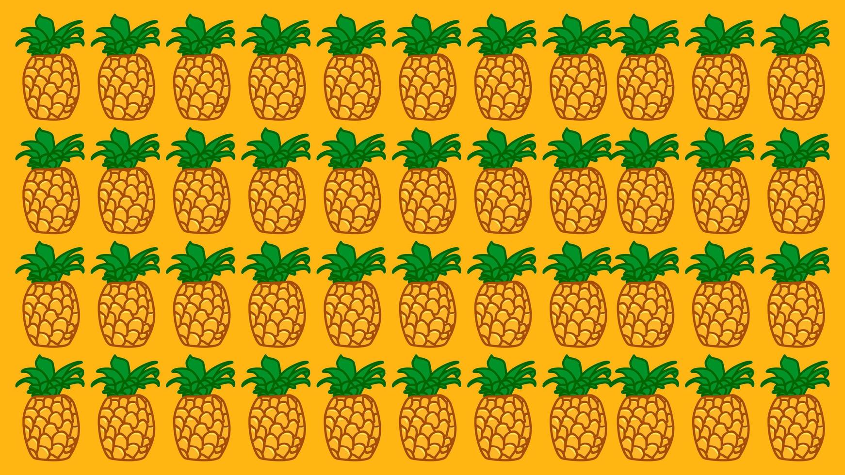 Pineapple summer theme  vector