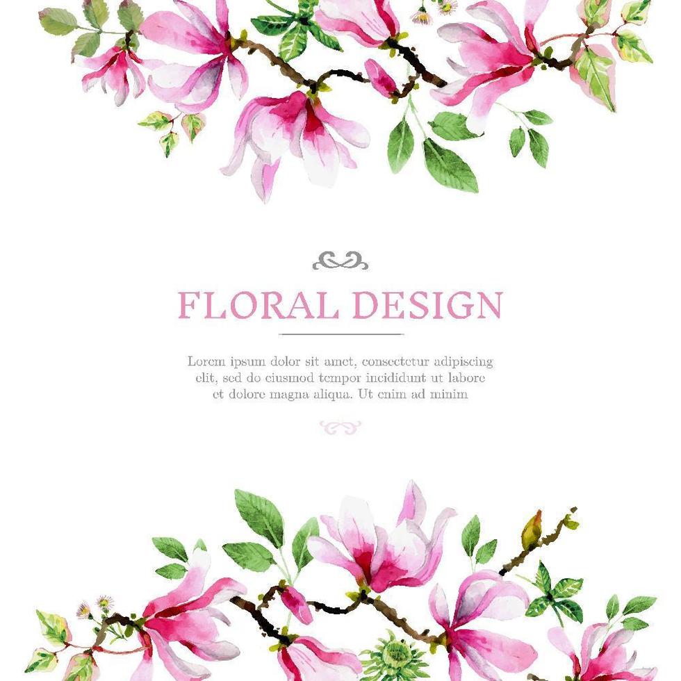 Tender Magnolia Template vector