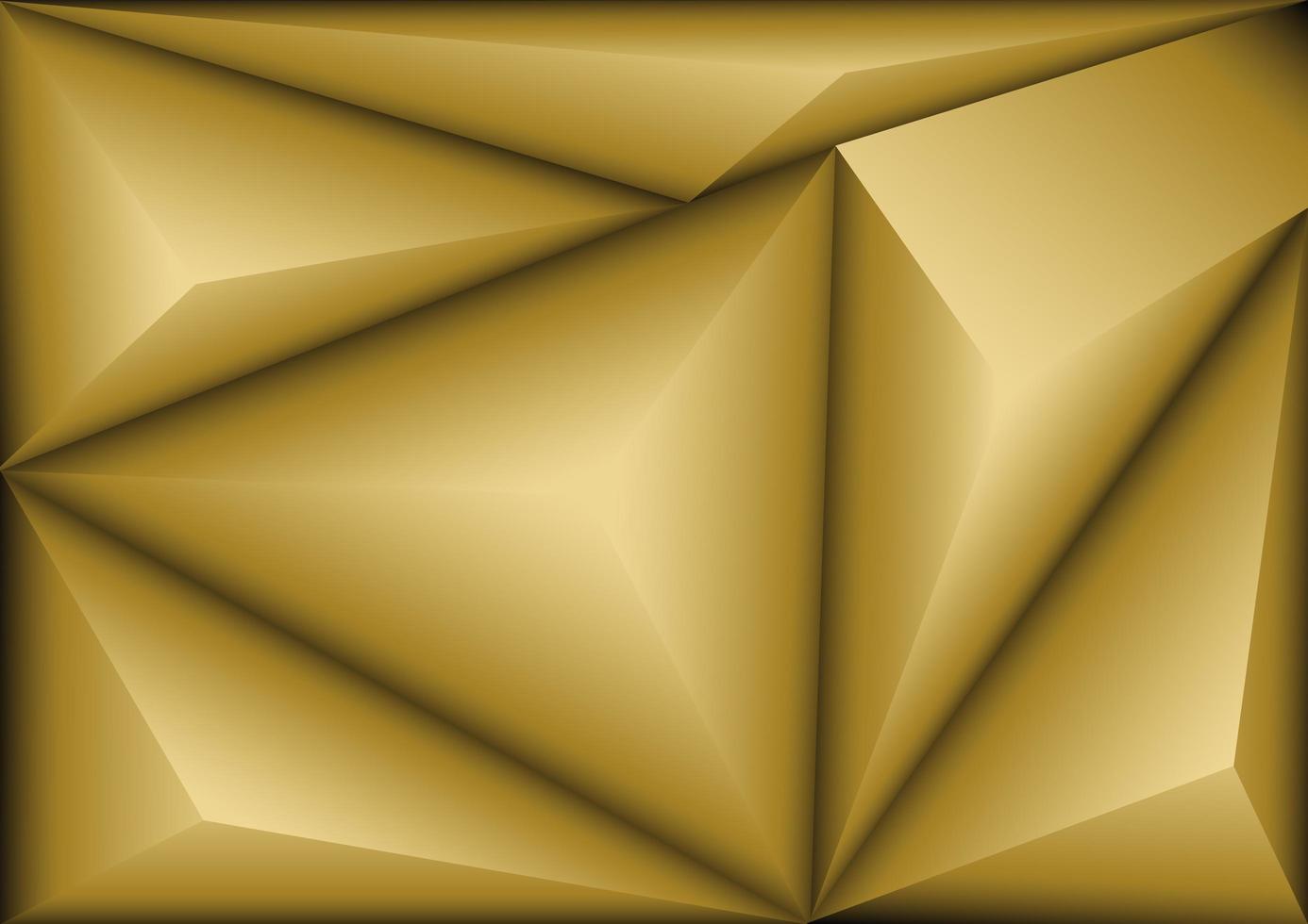 Golden polygon pattern vector