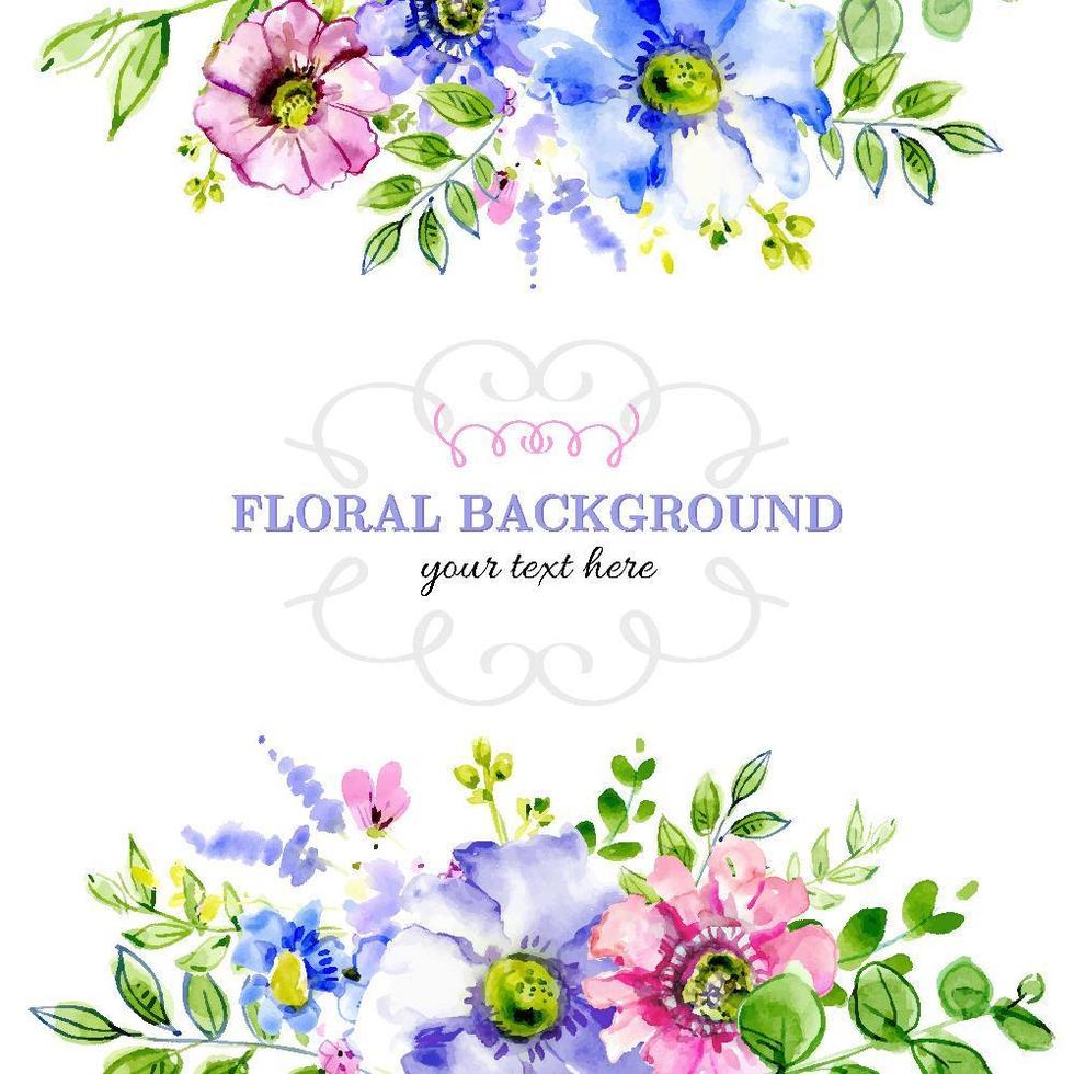 Soft Hand Drawn Flower Border vector