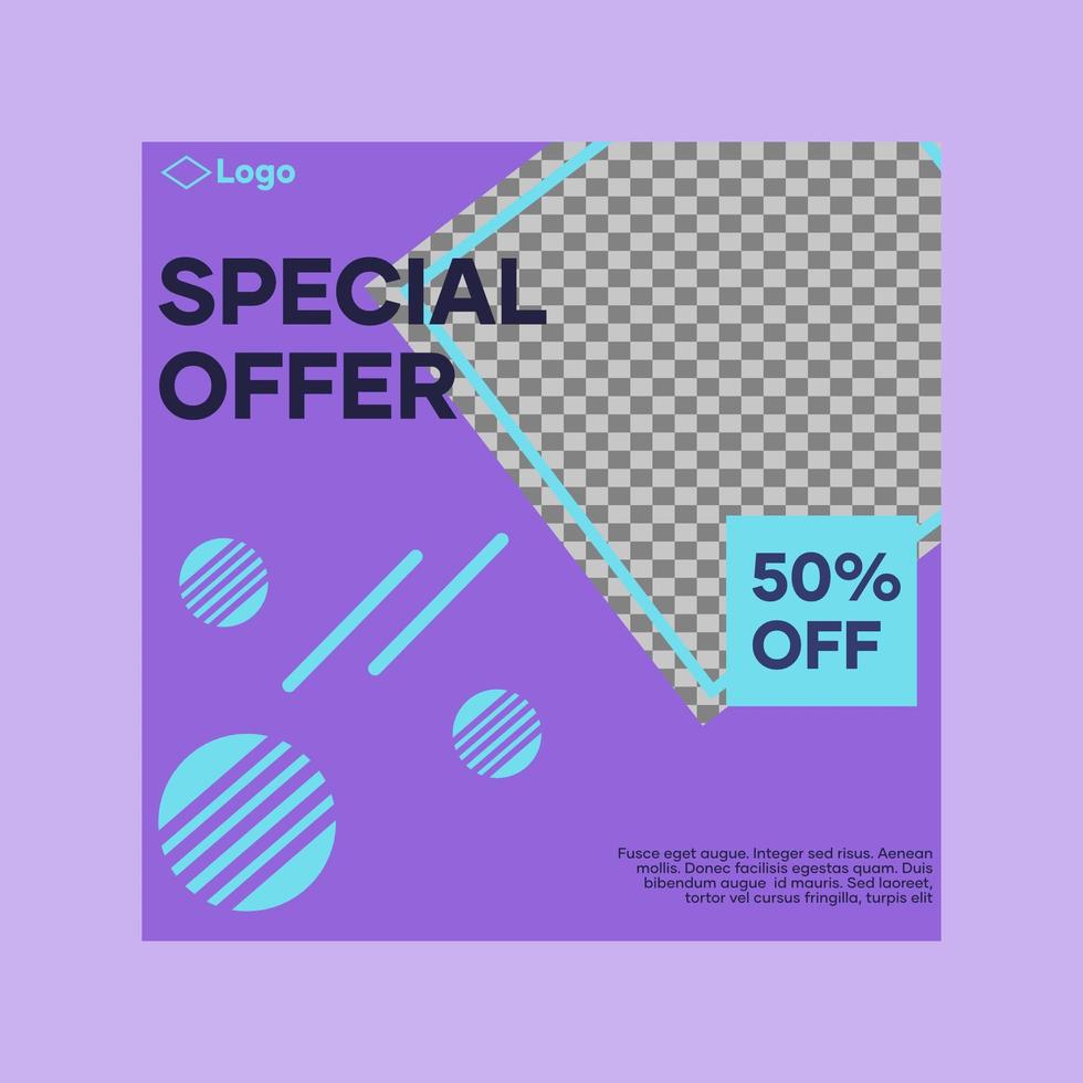 Special Offer Social Media Post vector