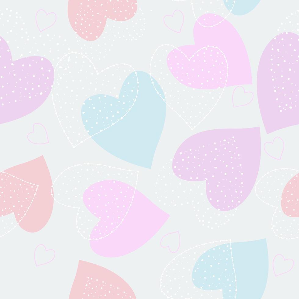 Pastel heart shape pattern vector