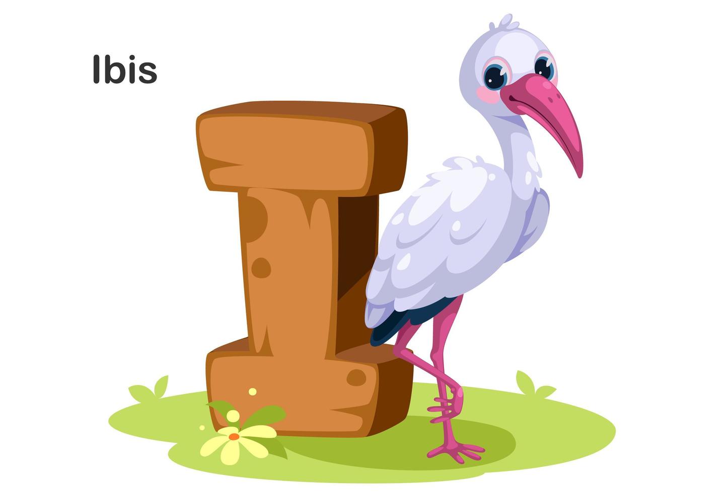 yo para ibis pájaro animal vector