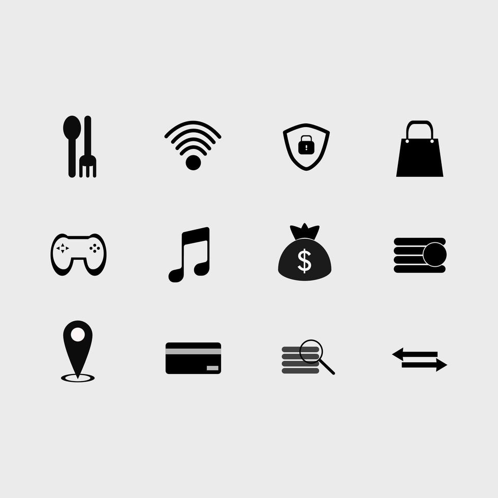 conjunto de iconos de utilidad vector