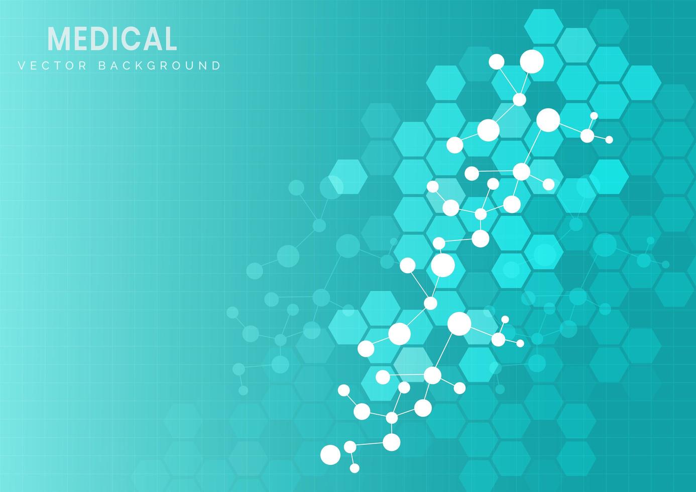 Molecular structure on light blue background vector