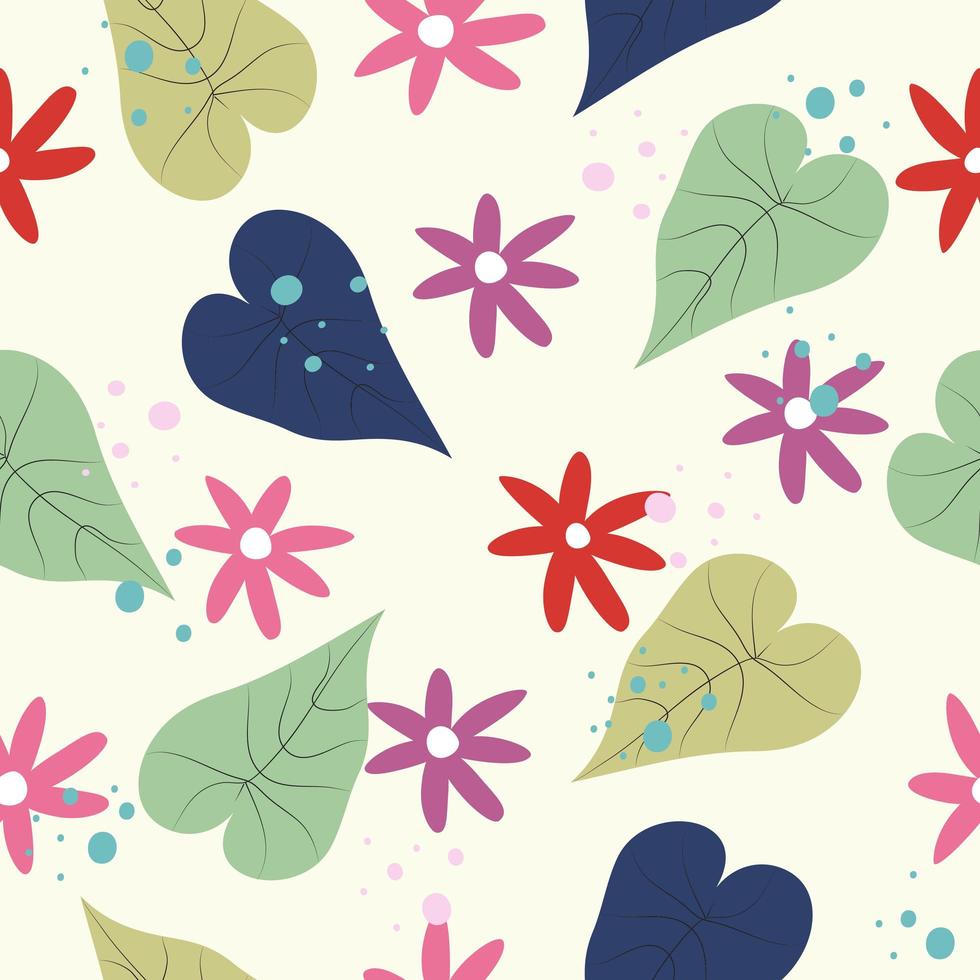 Feminine flowers pattern vector