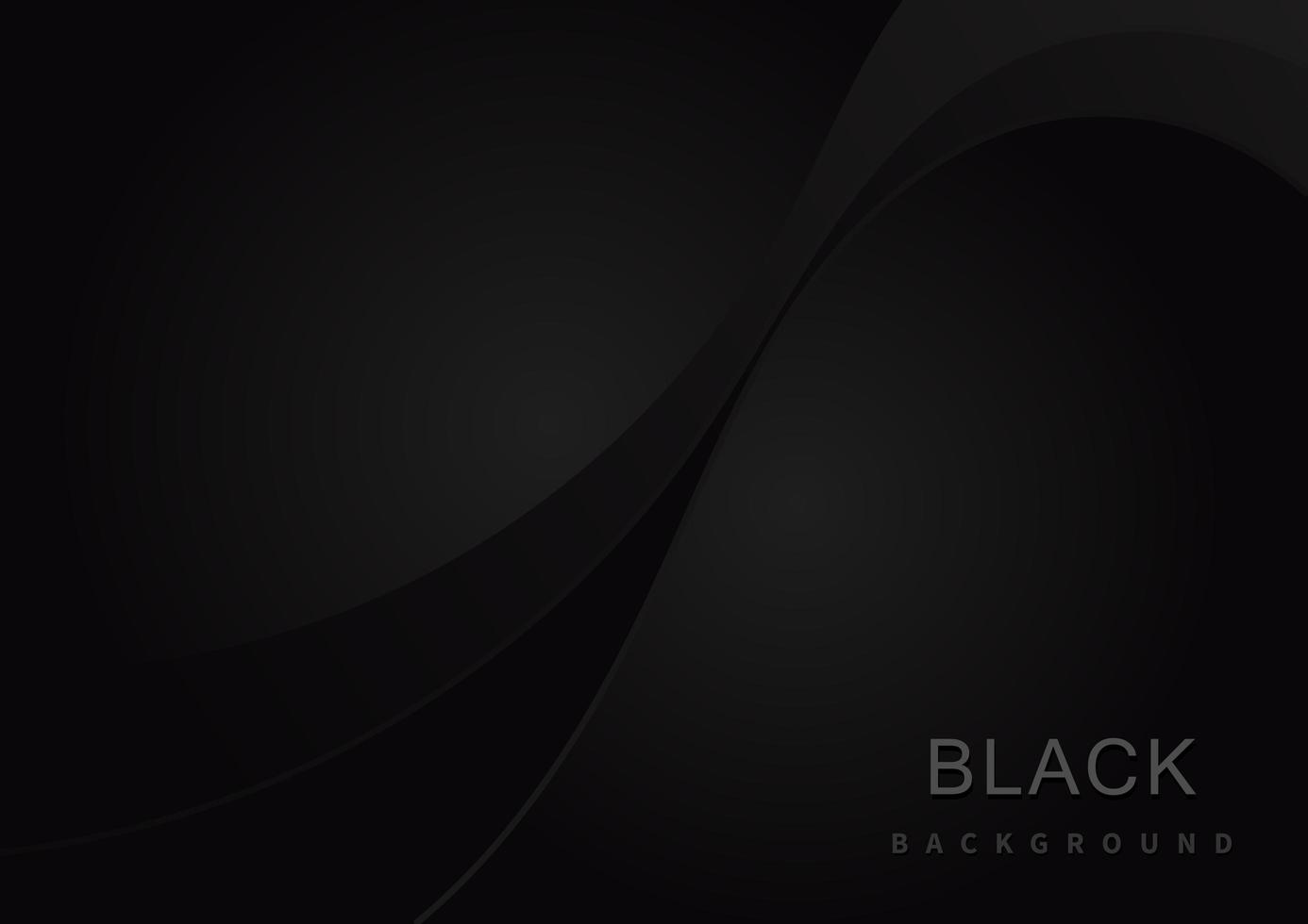 Black curve line background vector