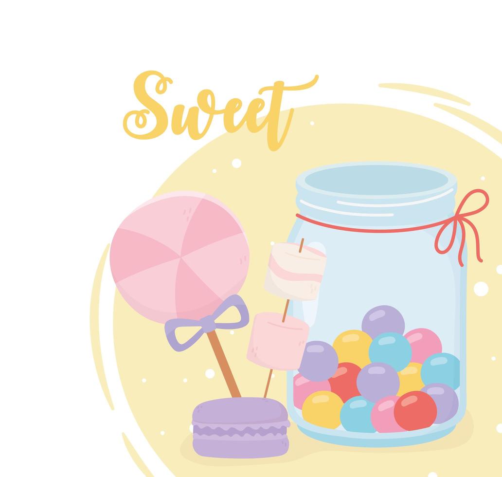 Assortment of candies vector