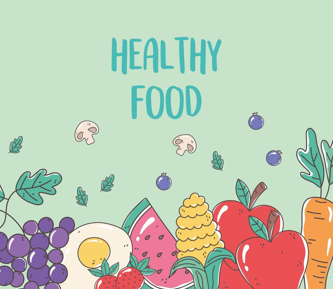 Healthy food poster  vector