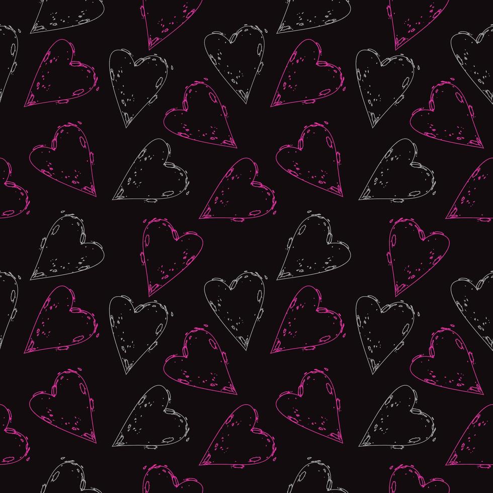 Glittering heart shape pattern vector