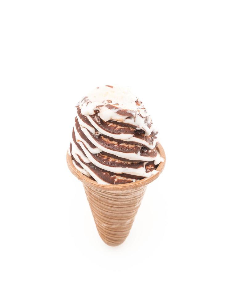 Chocolate ice-cream cone photo