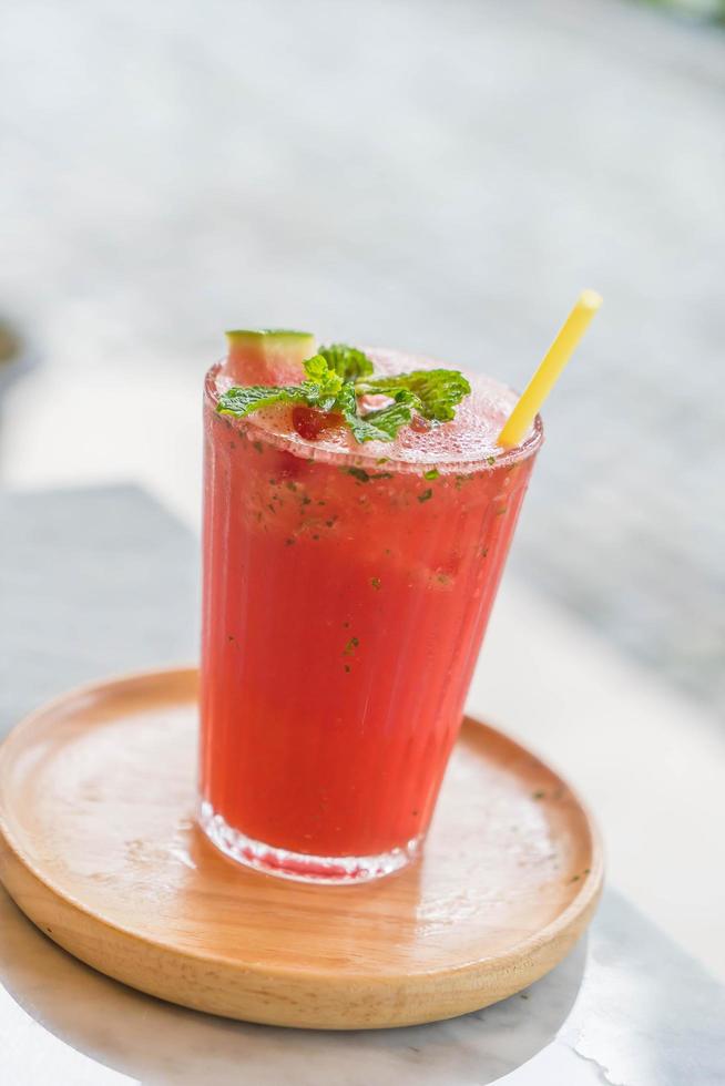 Iced watermelon with mint photo