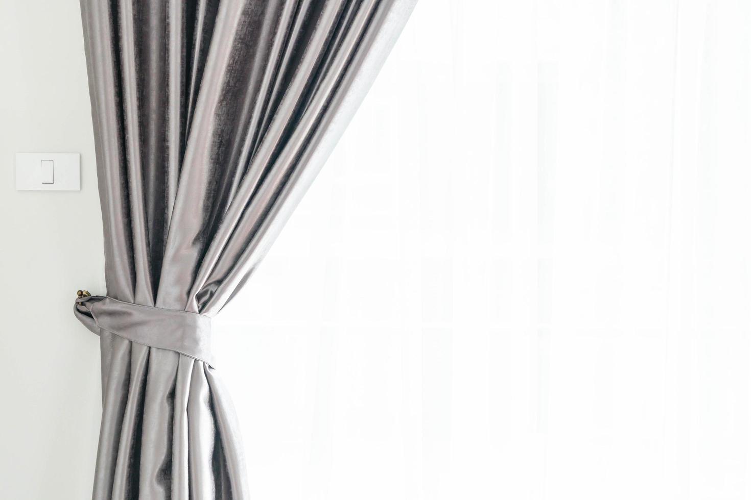 Open curtain with sunlight  photo