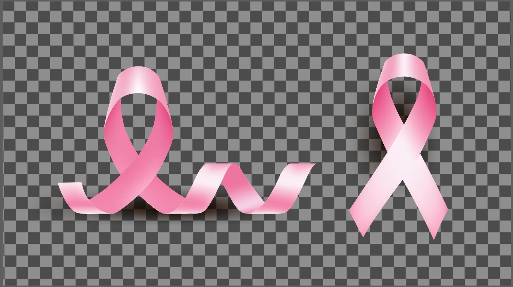 Pink ribbon set vector