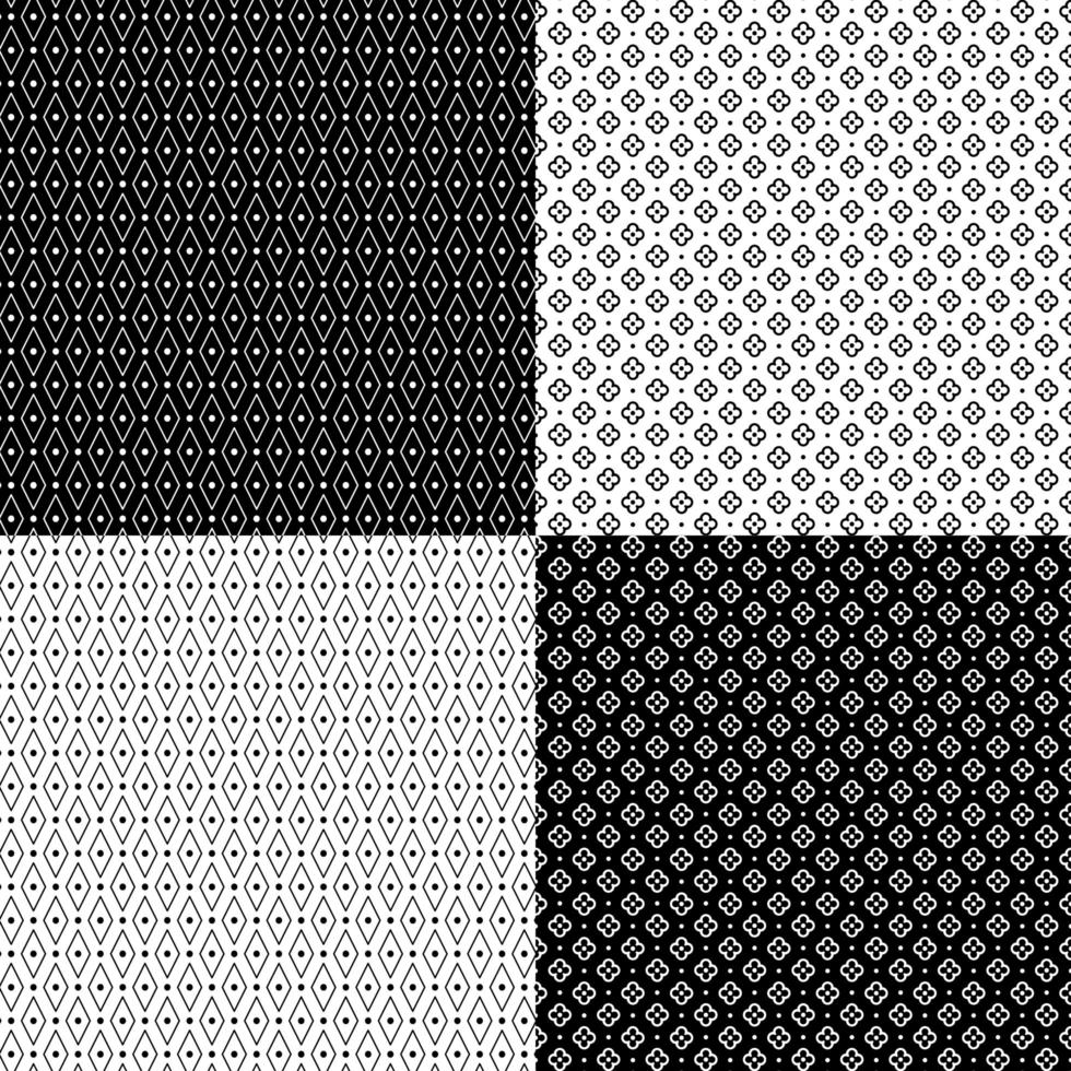 Vintage geometric patterns vector