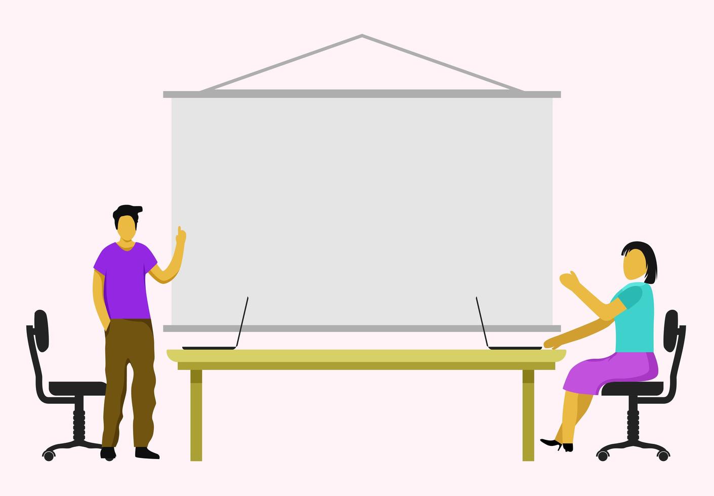 People discussing ideas in business meeting  vector