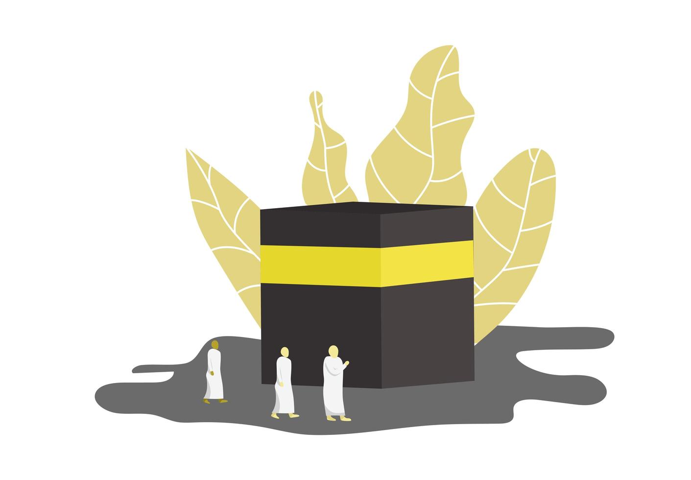 Hajj islamic prayer design template vector