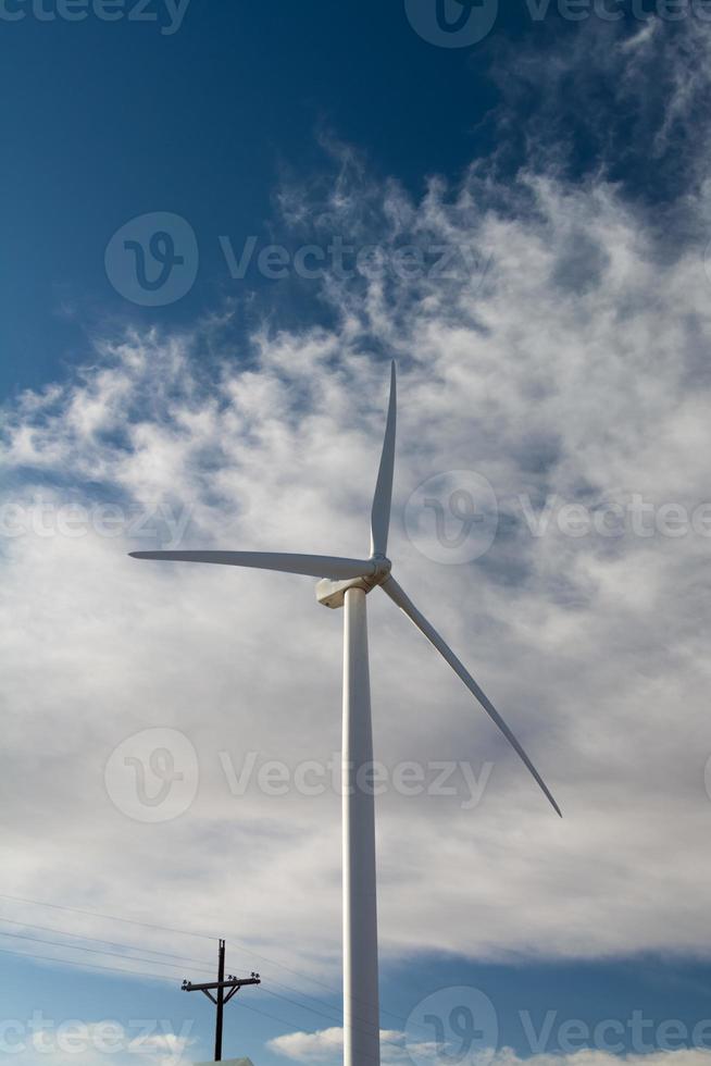 Wind Turbines and power lines photo