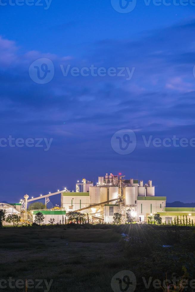 landscape view of factory in evening photo