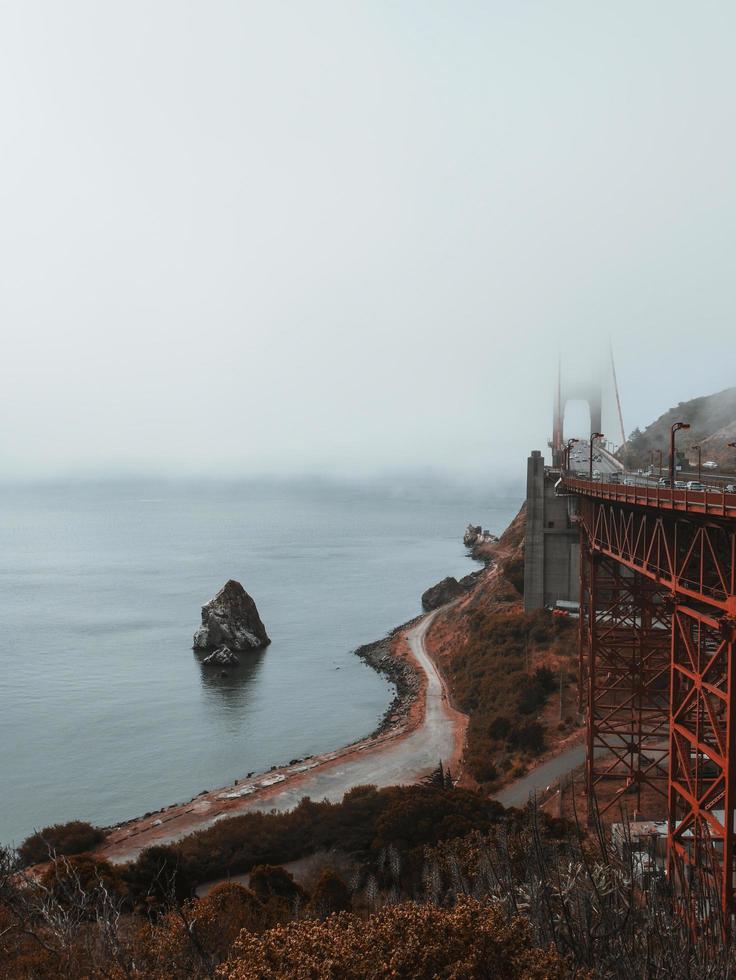 vista panorámica del puente golden gate foto