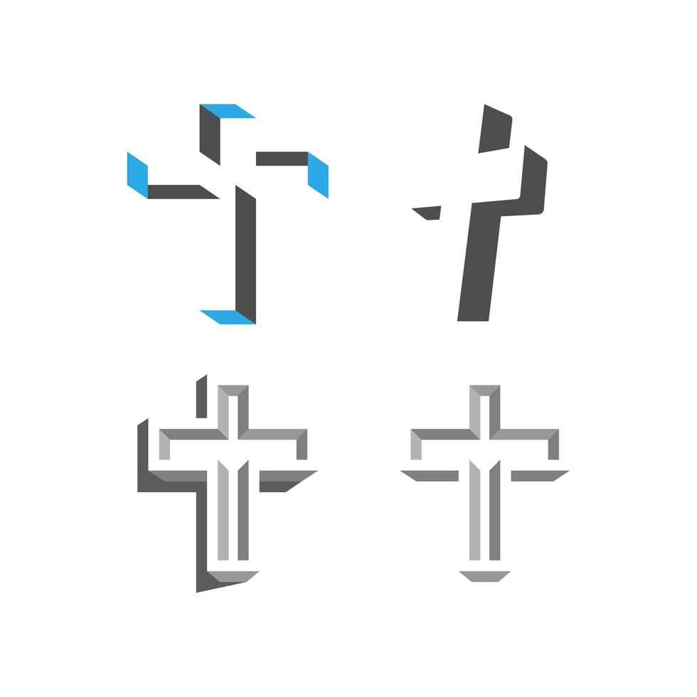 Set of Crosses vector