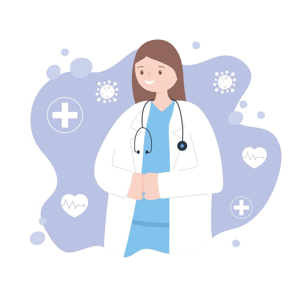 Fale doctor with stethoscope vector