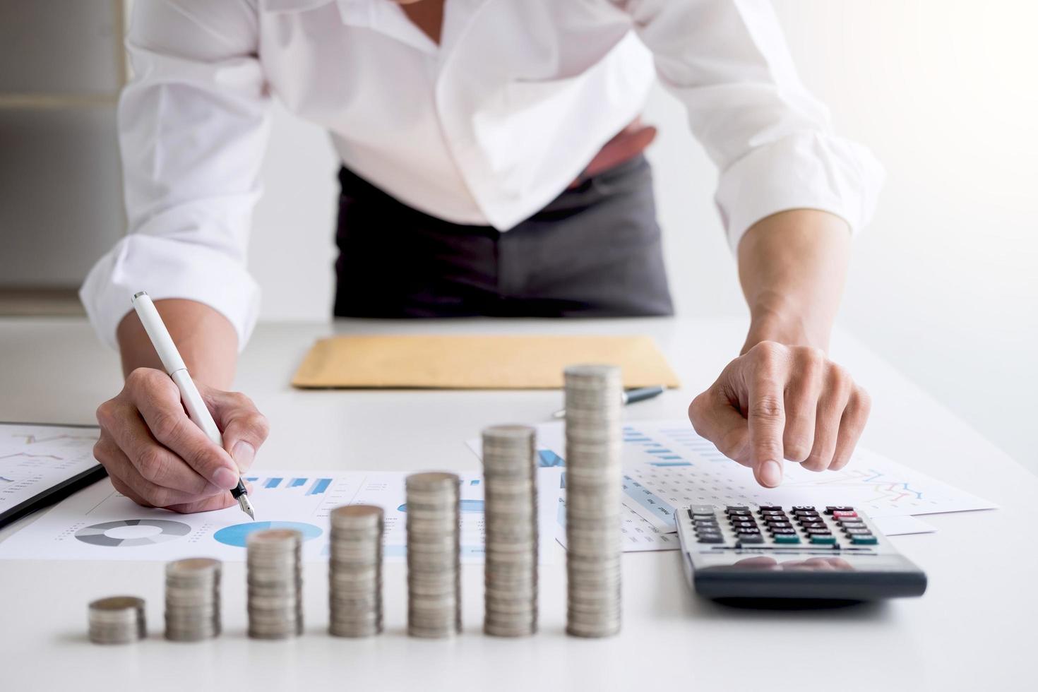 Business accountant calculating stock finances  photo