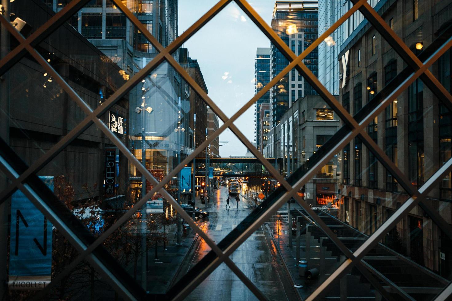 Cityscape view from bridge photo