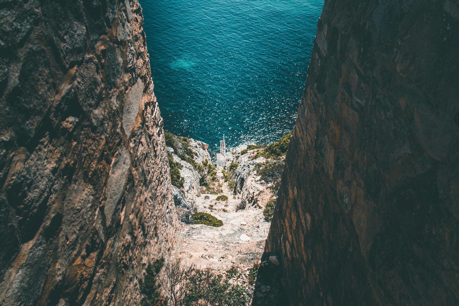 fotografía aérea del mar foto