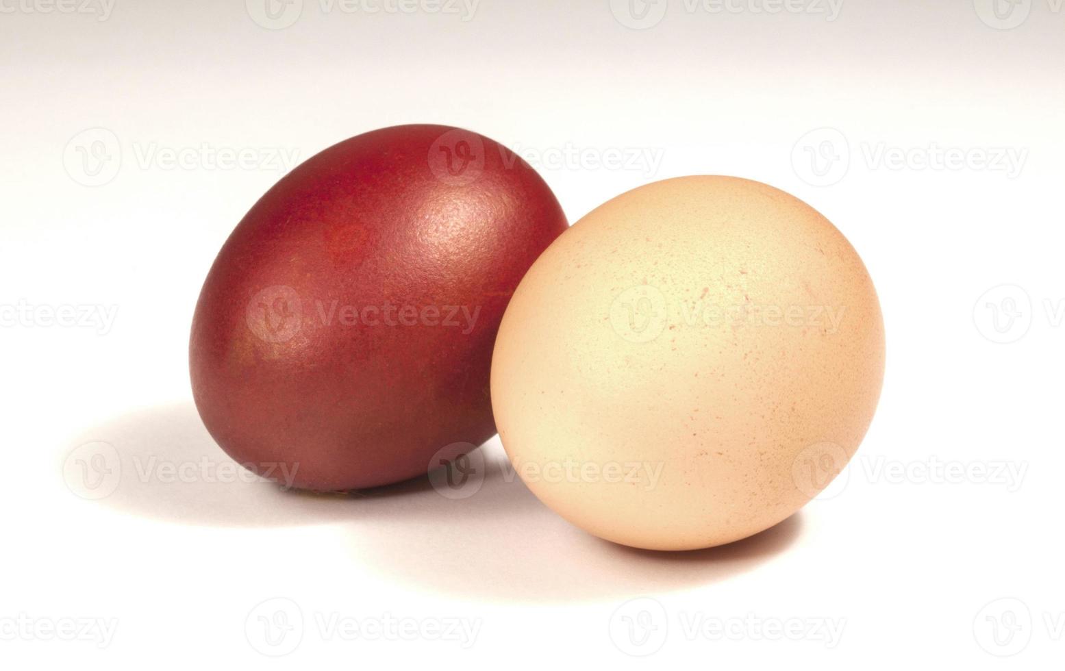 huevos aislados sobre fondo blanco foto