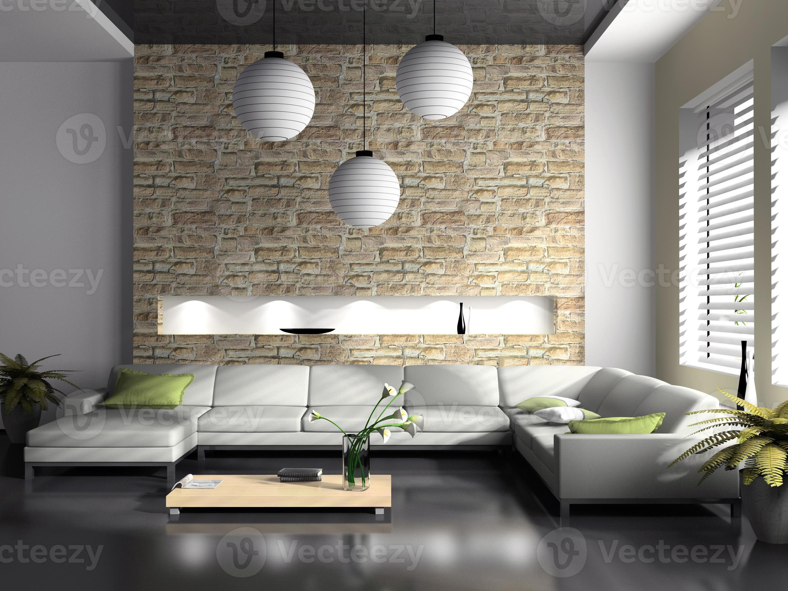 Modern Interior Of Drawing Room 3d Rendering Stock Photo At Vecteezy