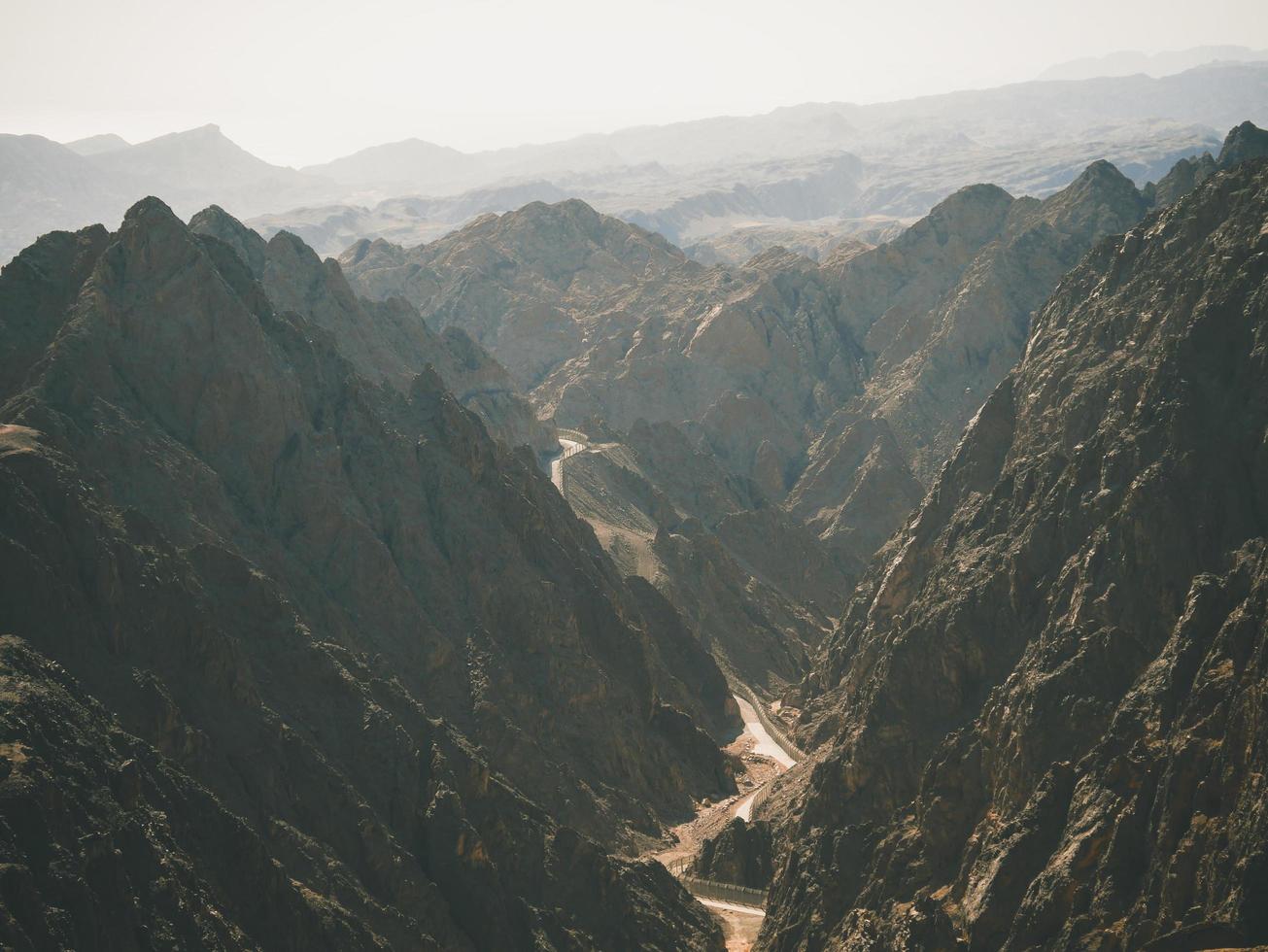 Hazy view of valley photo