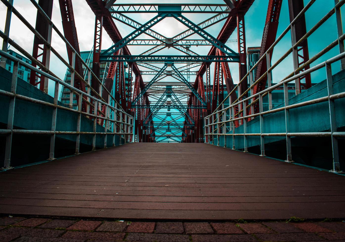 Bridge at port in city photo