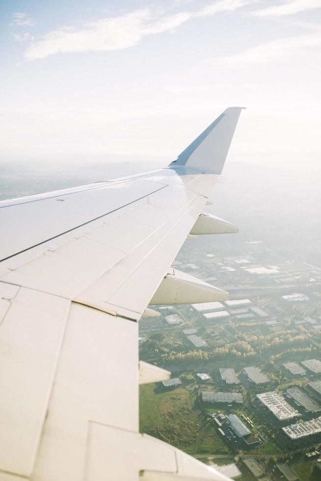 ala derecha del avión foto