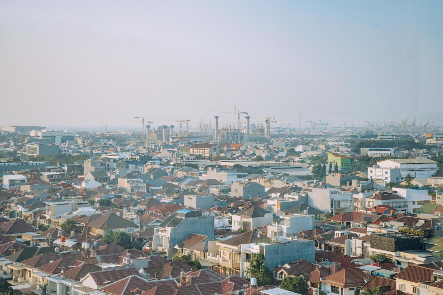 Aerial view of city  photo