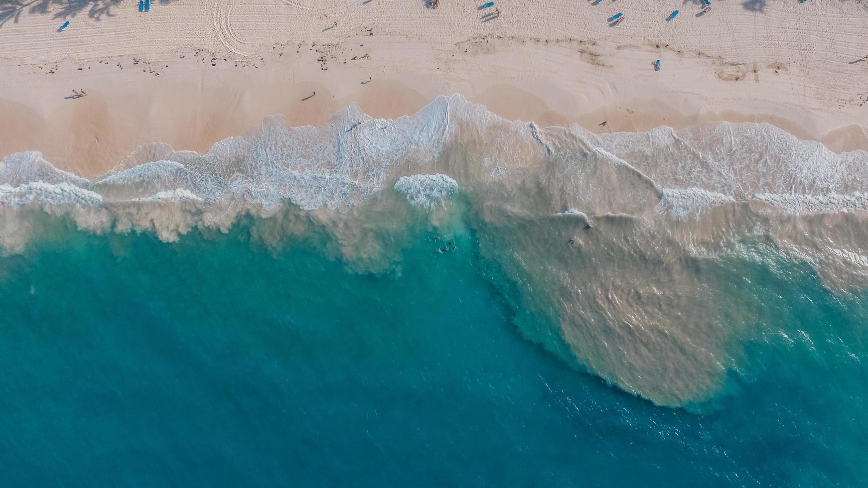 vista de pájaro de la playa foto