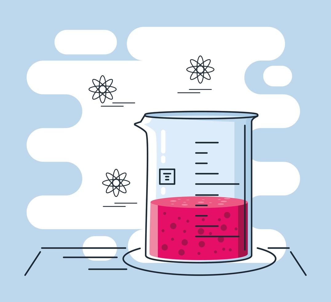 Chemical laboratory test tube vector