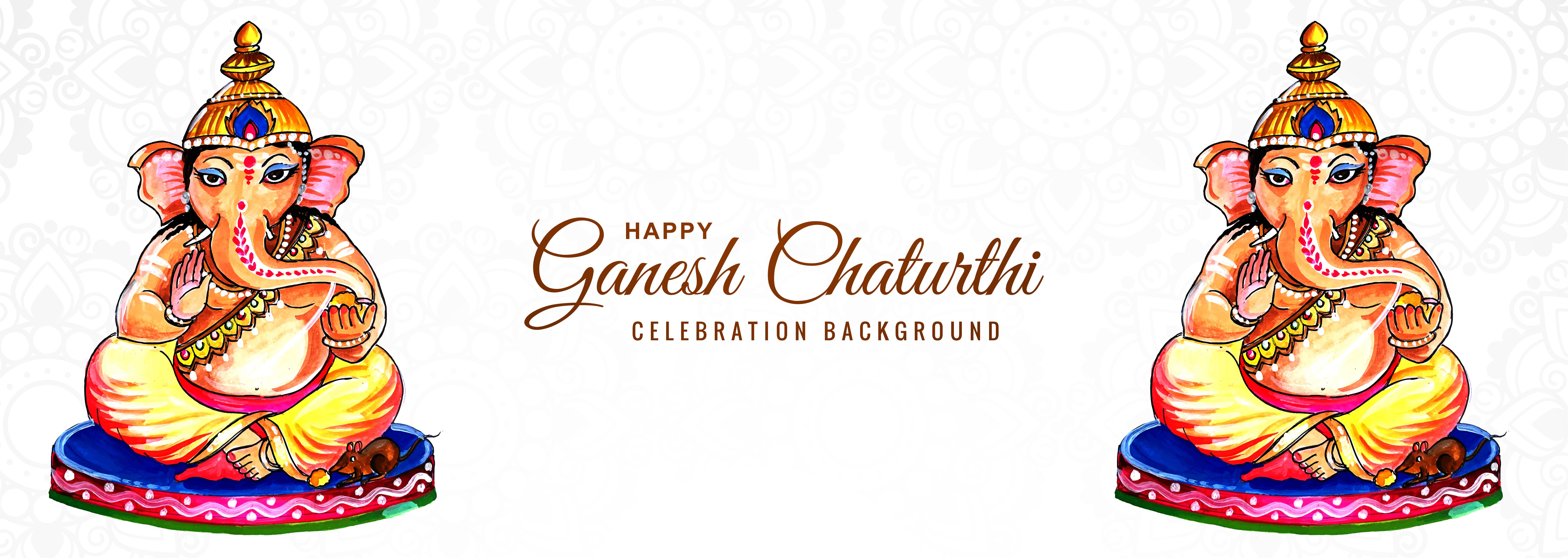 Indian Religious Festival Ganesh Chaturthi Banner 1249089 Vector Art at  Vecteezy