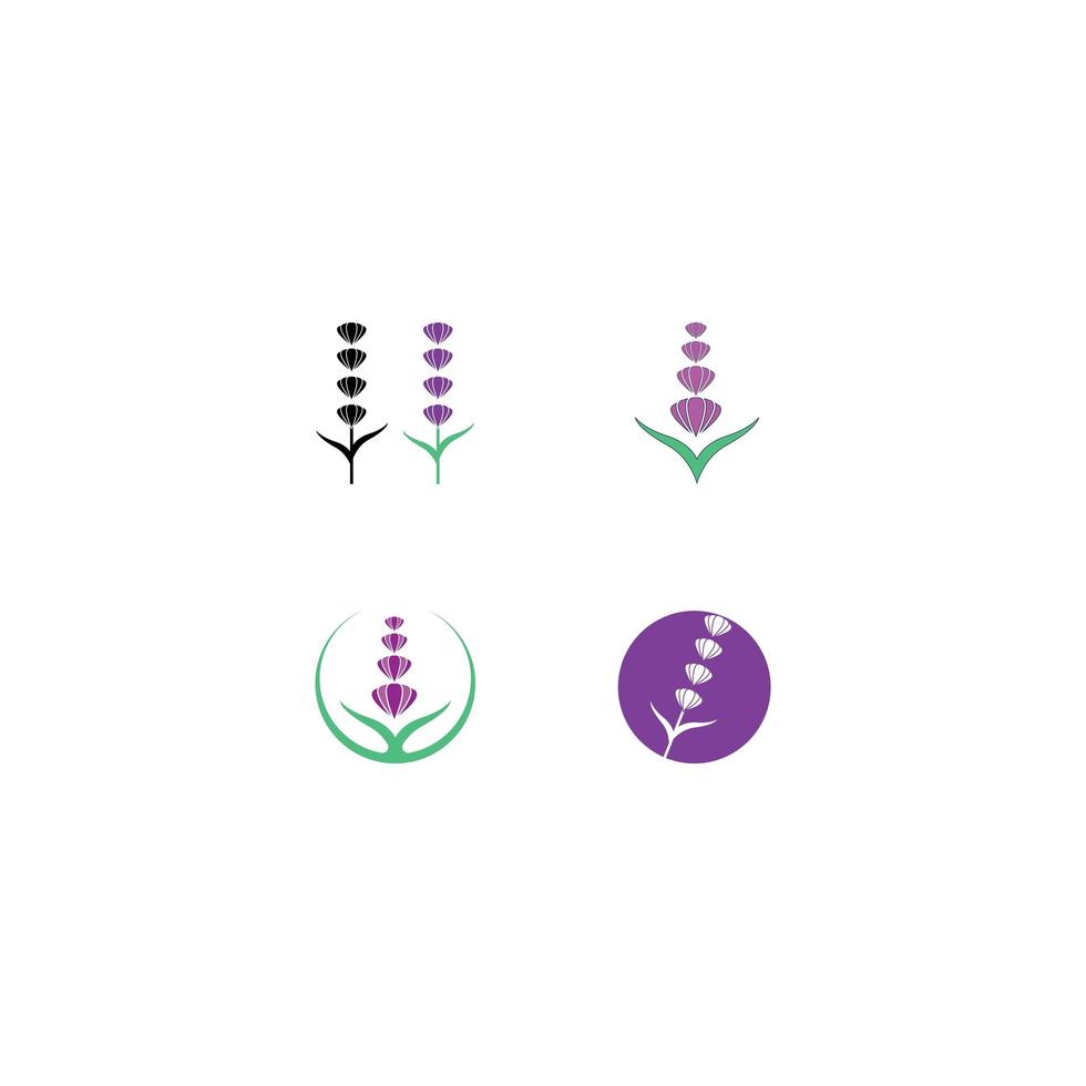 Lavender icon logo template vector