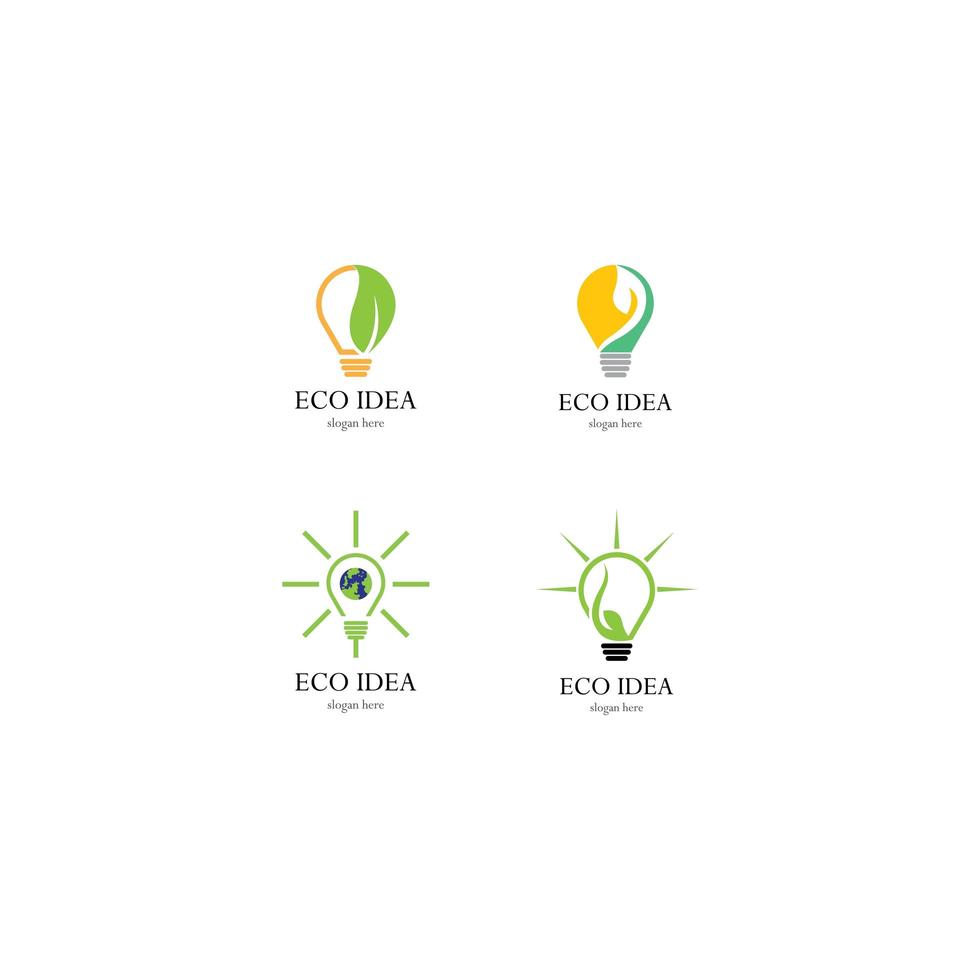 Light bulb logo template vector