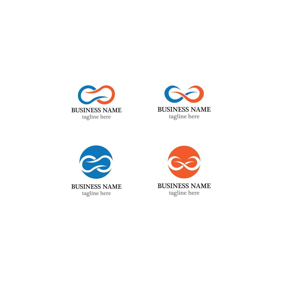 conjunto de iconos de logotipo infinito vector