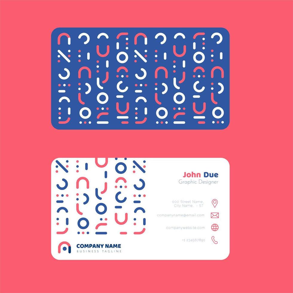 Modern Shapes Business Card Template vector